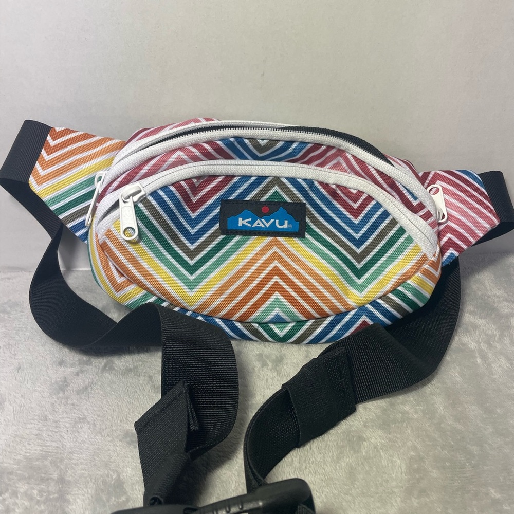 Kavu Rainbow Chevron Waist Bag